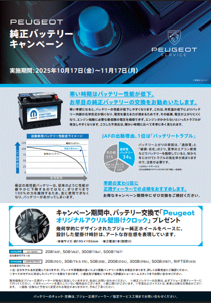バッテリー交換キャンペーンのご案内！！